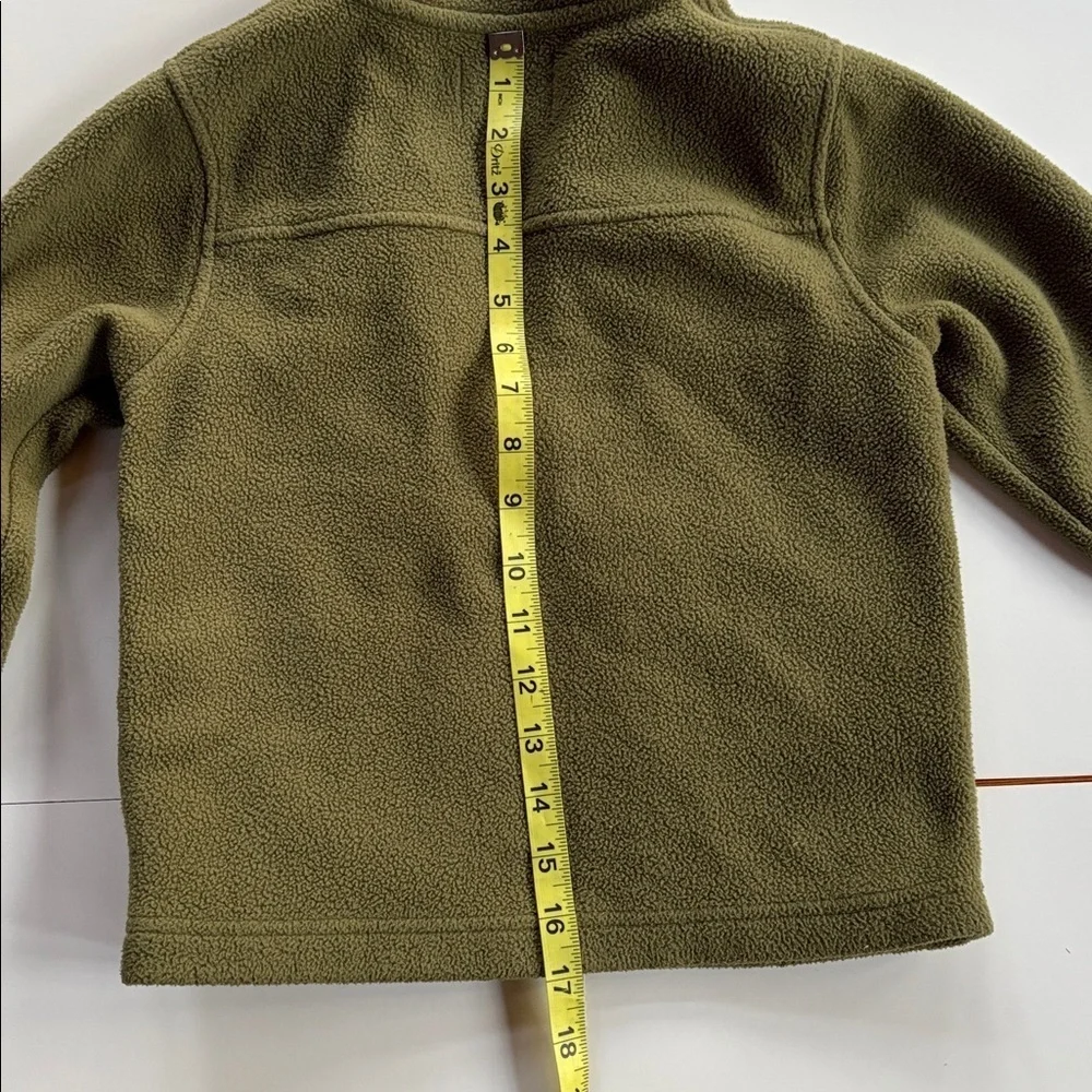 Bass Pro Shops Boys Olive Green Full Zipper Fleece Jacket. Size XS